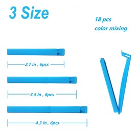 18 Pcs Food Storage Bag Clips, Plastic Sealing Bag Clips in 3 Sizes & 6 Colours Reusable Food Bag Clips Colorful Plastic Bag Sealing Clips.