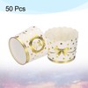 HARFINGTON 50Pcs Paper Baking Cups 6oz Cupcake Wrappers Scalloped Muffins