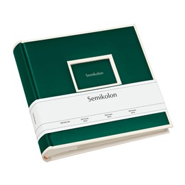 Semikolon 364068 200 Pockets Album 23 x 22.3 cm 100 Pages Cream for 200 x 10 x 15 Photos Forest Green