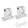 sourcing map 2pcs SK25 Aluminum Linear Rod Rail Shaft Support