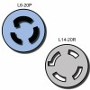 Iron Box NEMA L6-20P to L14-20R Plug Adapter - 20A/250V,