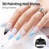 MIZHSE 30g Clear Solid Builder Gel and 15g 3D Nail