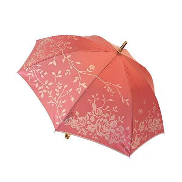 High Quality Koshu Woven Women's Rain Umbrella, Long Umbrella, "Kirie" (Rose), Made in Japan, High Quality Umbrella, Makita Shoten