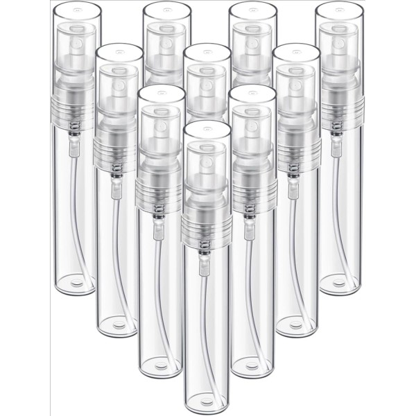 Unbranded 50Pcs 5ml Spray Bottle Plastic Transparent Perfume Empty