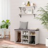 DINZI LVJ Shoe Storage Bench with Cushion, Cubby Shoe Rack