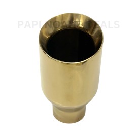 PAPI NOAHS DEALS 2.5" Inlet 4 Inch Out 7" Long Angled Dual Wall Round Stainless Steel Exhaust Tip