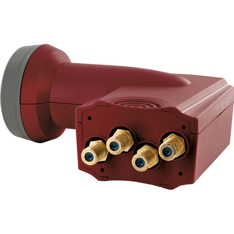 Schwaiger extremely heat resistant SUN Protect Quad LNB Brick Red