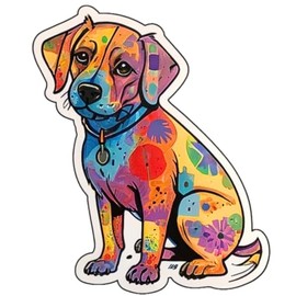 3pcs Cute Dog Stickers for 3in Water Bottles, Waterproof Stickers for Laptop Skateboard, Luggage Phone Bicycle, Dog Stickers for Kids Adults, Stickers for hard hats (Squirrel 36)