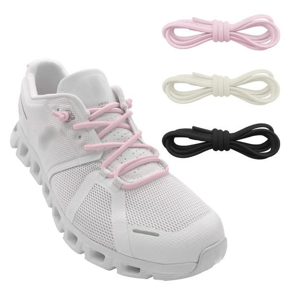NDTEZUGT 3 Pairs Oval Elastic Shoe Laces Replacement Laces for