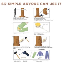 Mauget Inject-A-Min Iron Zinc - 6ml Zinc Sulfate & Iron Supplement for Rapid Greening & Stronger Immunity, Spill-Proof Liquid Fertilizer - Pack of 24 Caps