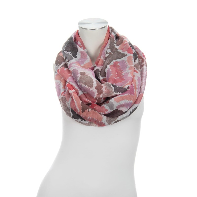 Majea Women's Loop Scarf, Tube Scarf, Neck Scarf - Pink