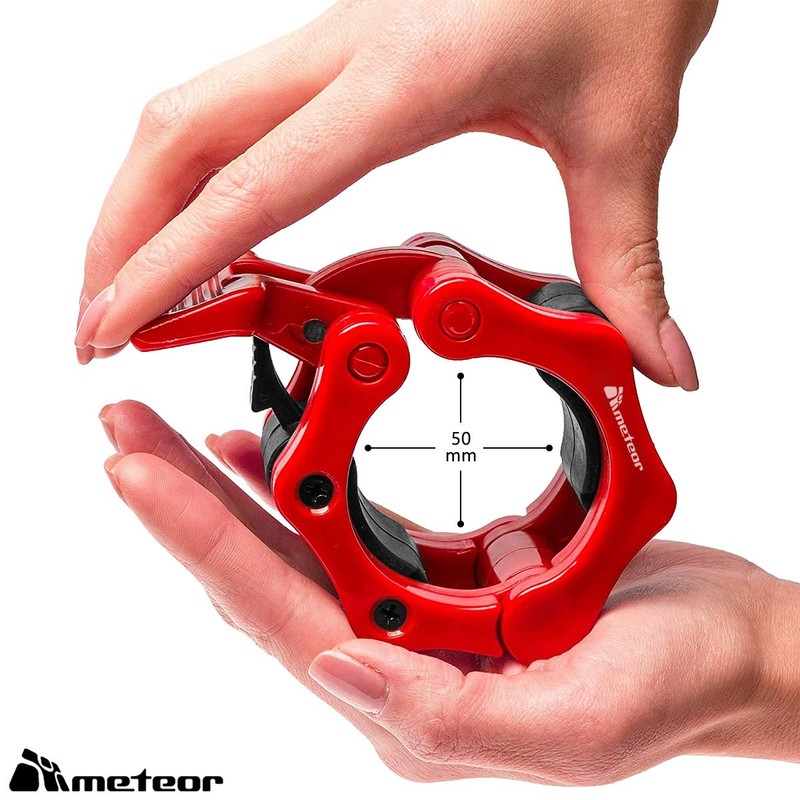 Meteor ABS 50mm Olympic Barbell Collars, Locking Collars, Barbell Clamps,