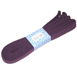【Banshu Craft】Thread Cord for Swords (Real Swords, Iaido Swords) Bag String 4mm Width Approx. 12mm (For Wakizashi 110cm No. 0 Purple) Sanada String Ancient Purple 100% Cotton Tightens Well
