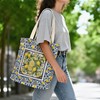 Italian Amalfi Coast Lemon Canvas Tote Bag, Lemon Themed Gifts