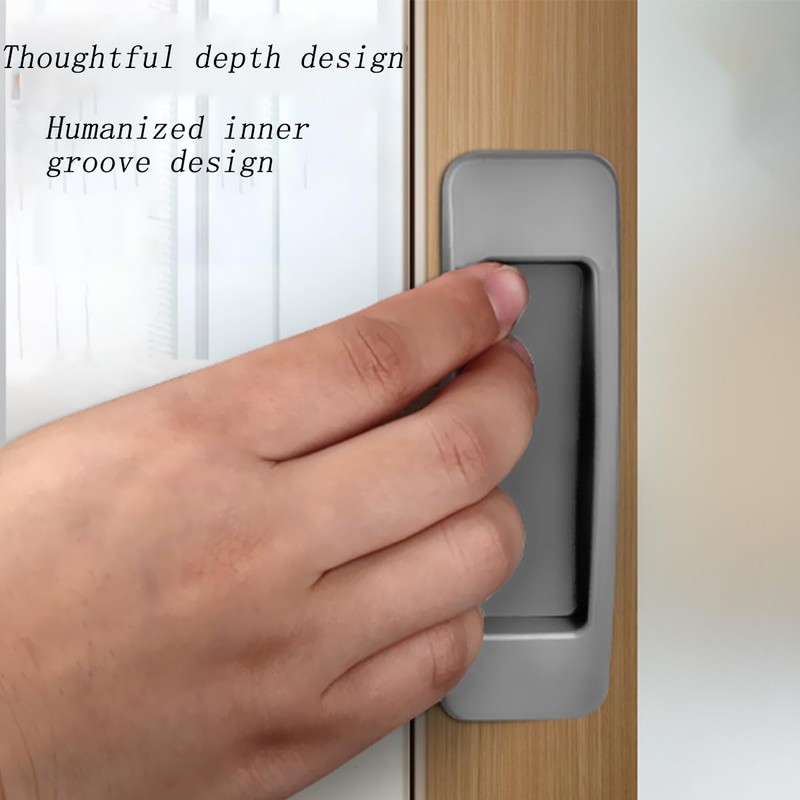 LAIYOHO 4pcs Self-Adhesive Handles, Glass Door Handles, Auxiliary Pullers for