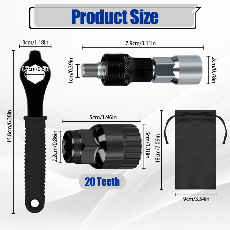 QMLING Bicycle Crank Extractor Puller, Bike Crank Removal Tool Set,