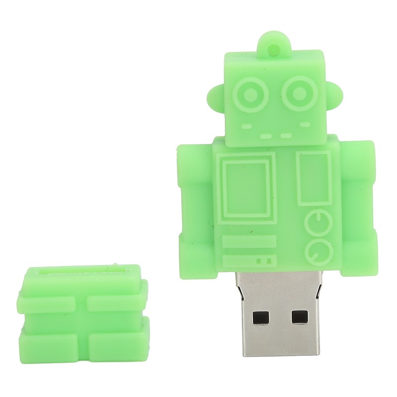 Cartoon U Disk Green Robot Appearance High Speed Bulk Storage