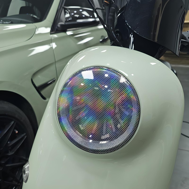 NewL Car Headlight Tint Sticker Chameleon Perforated Vinyl Film Car