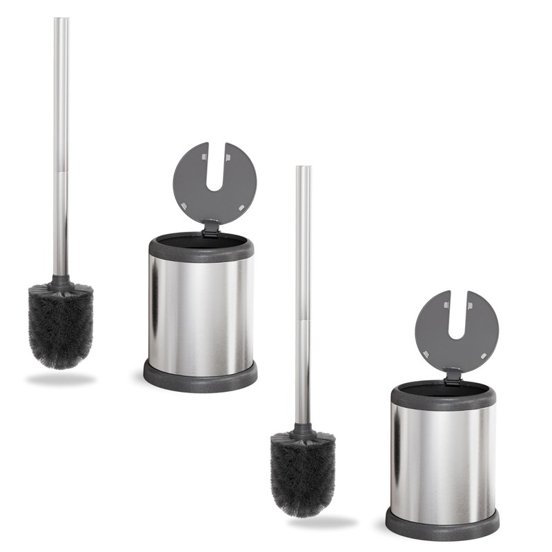 ToiletTree Products Toilet Brush with Lid - Sleek Toilet Bowl
