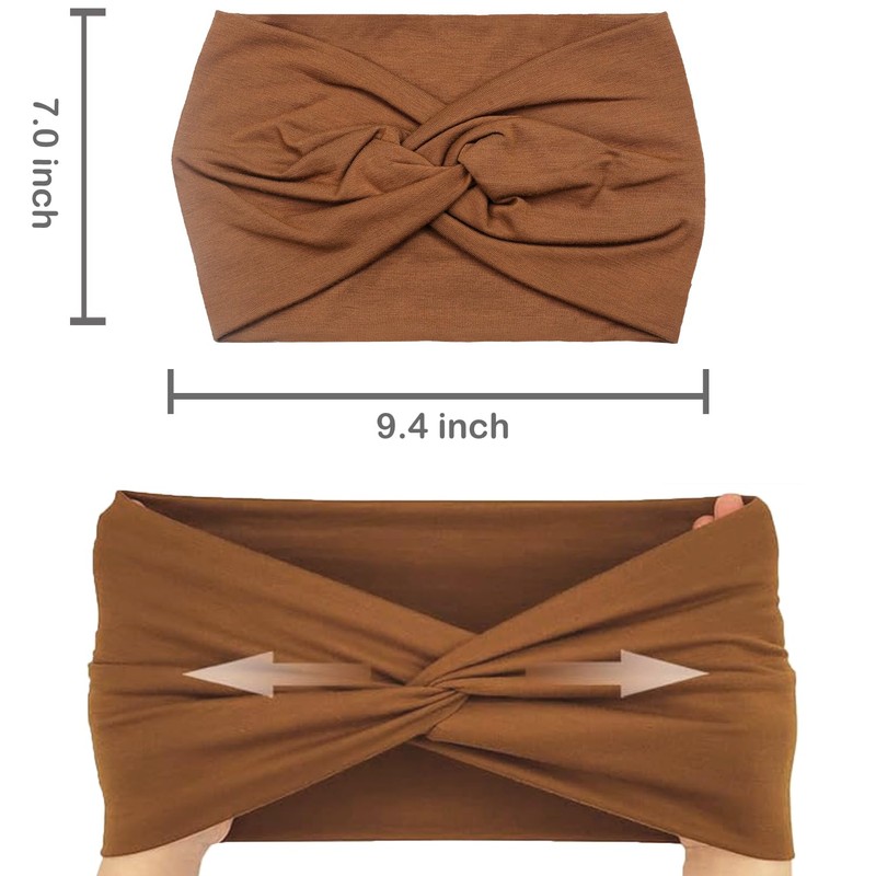 IVARYSS Extra Wide Headbands for Women Non-Slip, 7'' Large Twist