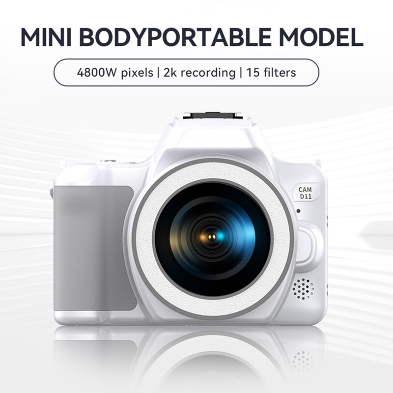 Digital Camera, 16X Optical Zoom, 2K 48MP Vlogging Camera, Rear