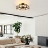 WILON Semi Flush Mount Ceiling Light, Industrial 6 Light Close