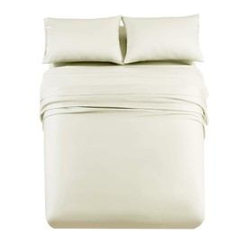 Royal Tradition 600TC Tencel Lyocell Unattached California King Waterbed Sheet Set (Ivory)