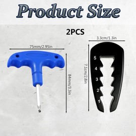2-Piece Set, Golf Driver Wrench and Tee Height Tool, Golf Wrench Tool for Adjusting Clubs, Driving Range Tees Height Adjuster with Precise Control, Durable Golf Accessories for Players and Coaches