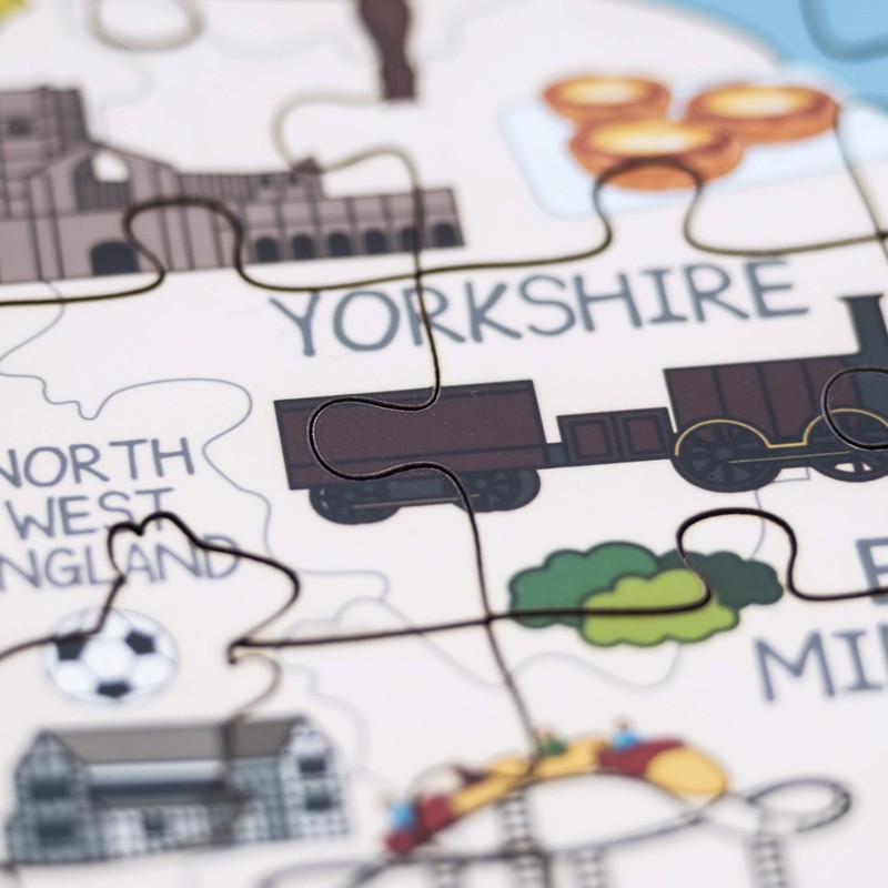Terra Puzzles United Kingdom Map Wooden Jigsaw Puzzle 152 Piece,