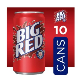 Big Red Soda Pop, 7.5 fl oz, 10 Pack Cans