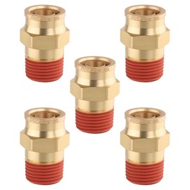 Juego de 5 accesorios de freno de aire de empuje rápido para conectar, tubo de 5/8 pulgadas OD x rosca NPT de 1/2 pulgadas, accesorios de unión recta para manguera de nailon con aprobado