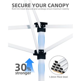 10x20 Pop Up Canopy - Easy Up Camping Tent with One Roller Bag, 3 Adjustable Height, 4 Weight Bags for Deck, Garden, Sports, Beach, Party - Green