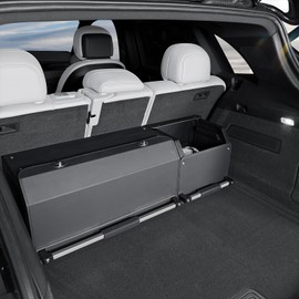 XCF Car Trunk Organizer, Collapsible Leather Car Trunk Storage Organizer with Lid and Sturdy Handle Car Organizer and Storage for SUV, Truck, Sedan (Black, 36.2 x 11.4 x 12.2in)