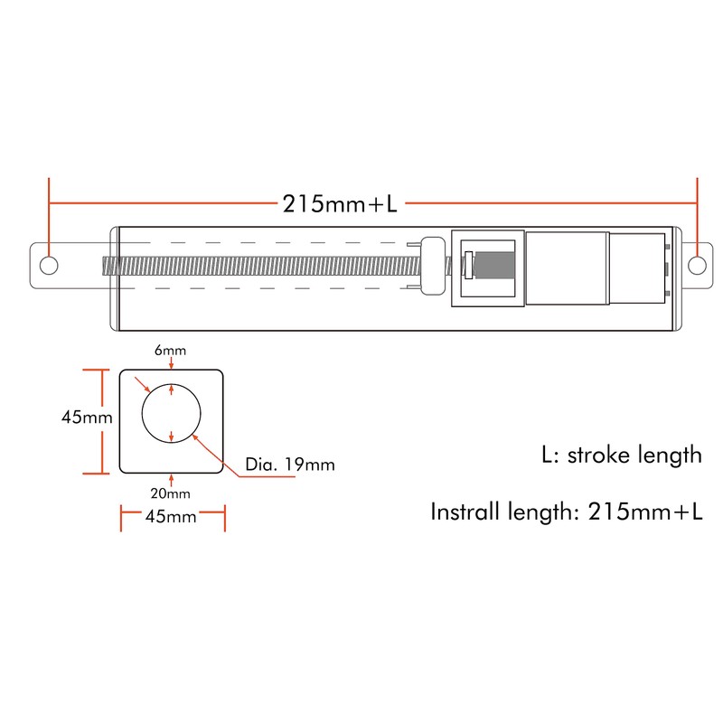 SOViK 12V DC 30 inch Stroke Linear Actuator Electric Cylinder