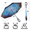 Wxjiahetai Inverted Reverse Umbrella with C-shaped Handle Windproof Upside Down