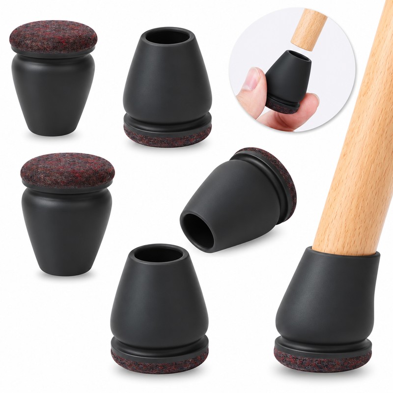  16-Piece Chair Leg Floor Protectors for Furniture -Felt Bottom