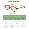 SOJOS Retro Rectangle Aviator Sunglasses for Women Men Trendy 90s