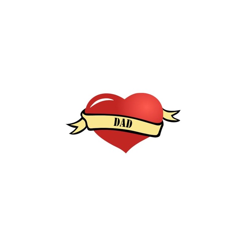 Dad Temporary Tattoo daddy love Father's day gift Father Heart