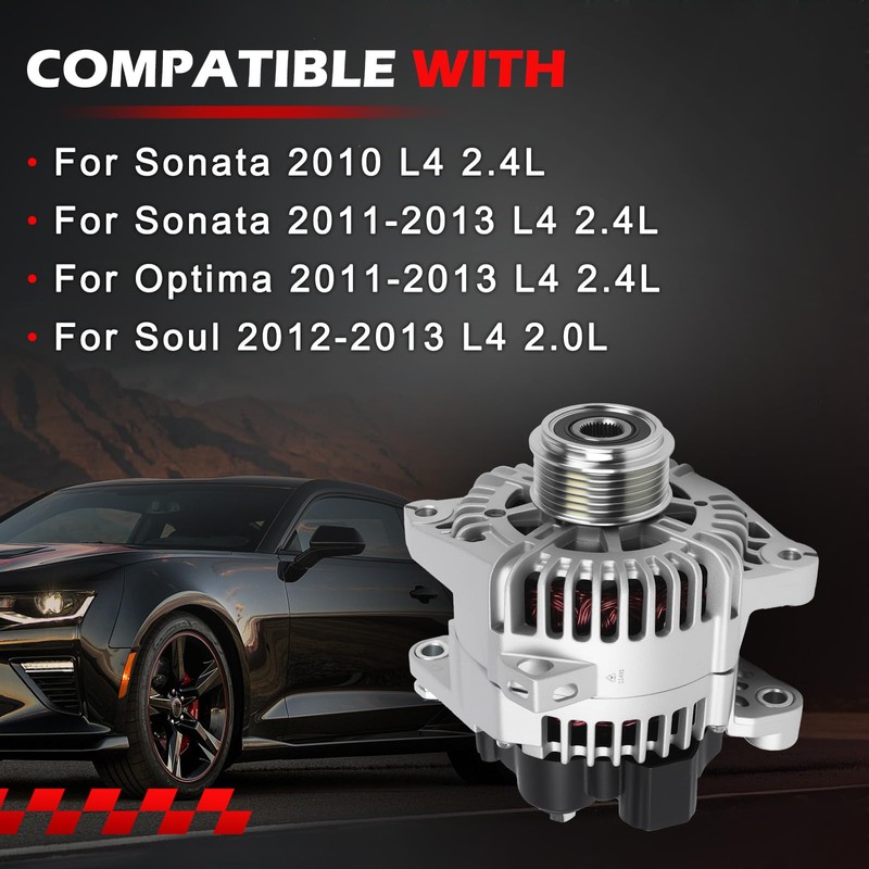 11491 Alternator for Sonata 2010 L4 2.4L, for Sonata 2011-2013