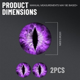 Rebvugr 2PCS Beast Eyes Headlight Decals, 3D Stereo Eyes Headlight Decal Stickers, Car Body Window Bumper Decoration Stickers, Car Accessories Round Headlight Decal Fit for Jeep Wrangler (Purple)