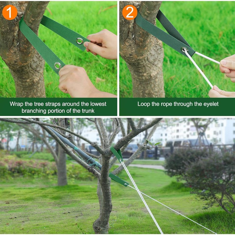 Tree Straps for Attachment, Tree Support Straps for Stabilizing Newly