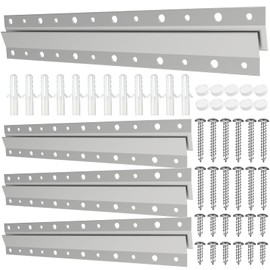 12"-4 Pairs French Cleat Hanger,Z-Hanger Picture Hanging Kit,Wall Mounting Brackets Cleat Picture Hanger Kit Z Bar Clips for Hanger Supports 60 lbs,Z Bar Hanger for Pictures,Mirrors,and Art