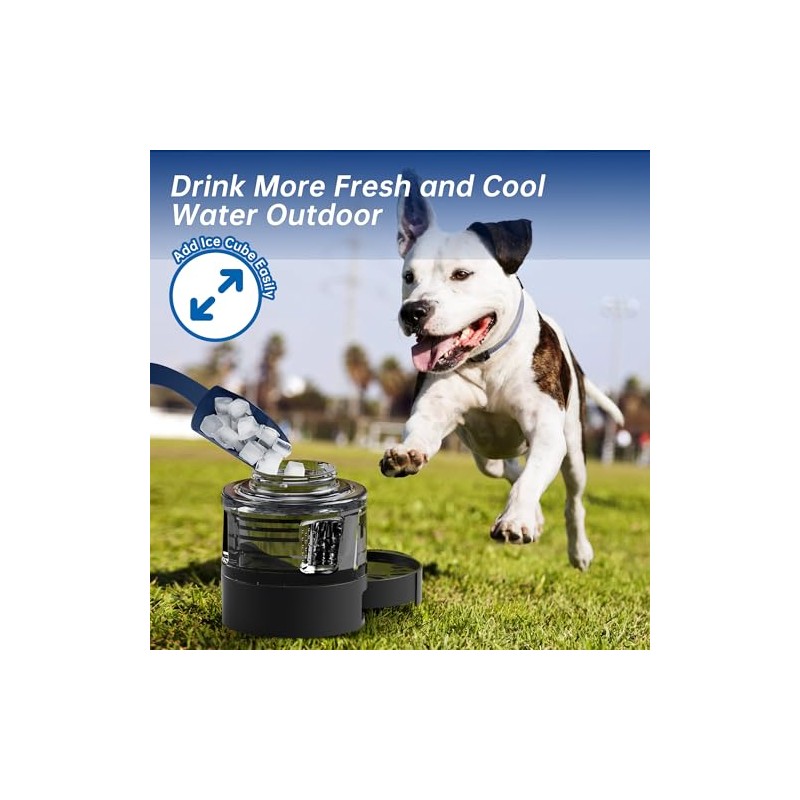 Botella de agua para perros de 54 onzas, dispensador de