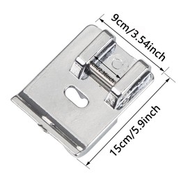 1 Piece Piping Sewing Machine Presser Foot, Piping Foot for Sewing Machine, One Adjustable Presser Foot, Sewing Machine Foot, Stitch Sewing Machine Foot, Piping Strip Presser Foot, for All Sewing