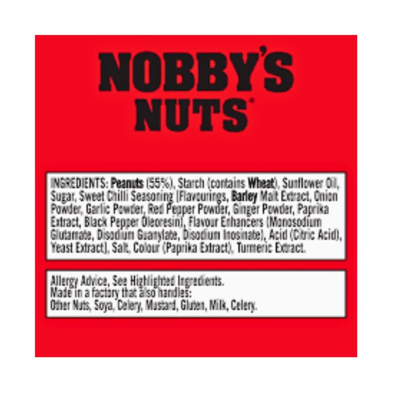 Nobby's Sweet Chilli Sharing Nuts x 2 Bags x 140g