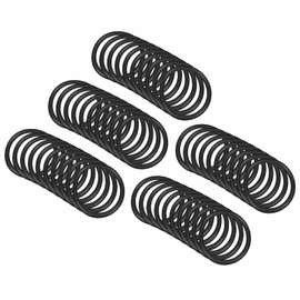 QUARKZMAN Nitrile Rubber Seal Washer 25 mm x 21 mm x 2 mm for Tap Plumbers Repair Seal Connection, Black Pack of 50