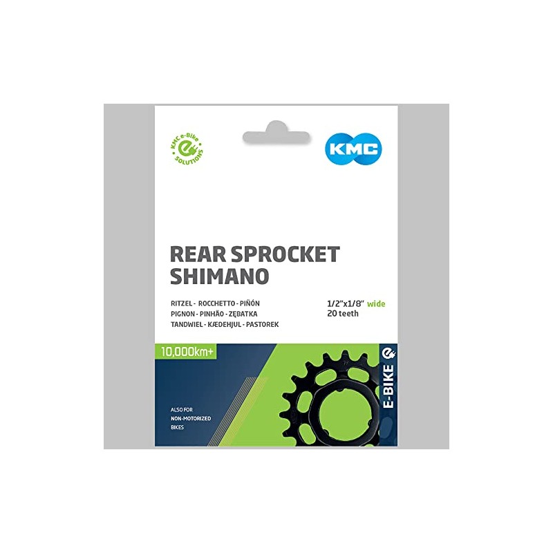 KMC Shimano Wide Sprocket, Black, 20T