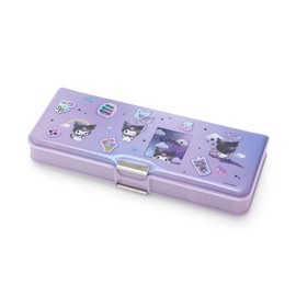 Sanrio 437468 Pencil Case, Kuromi Kuromi, 8.7 x 3.5 x 1.1 inches (22.2 x 8.8 x 2.8 cm), Kids Learning Stationery, Character 437468