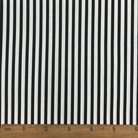 Printed Black White Striped Fabric Cotton 2 Yard Width 59 for Sewing DIY Christmas Craft and Shirt Dress