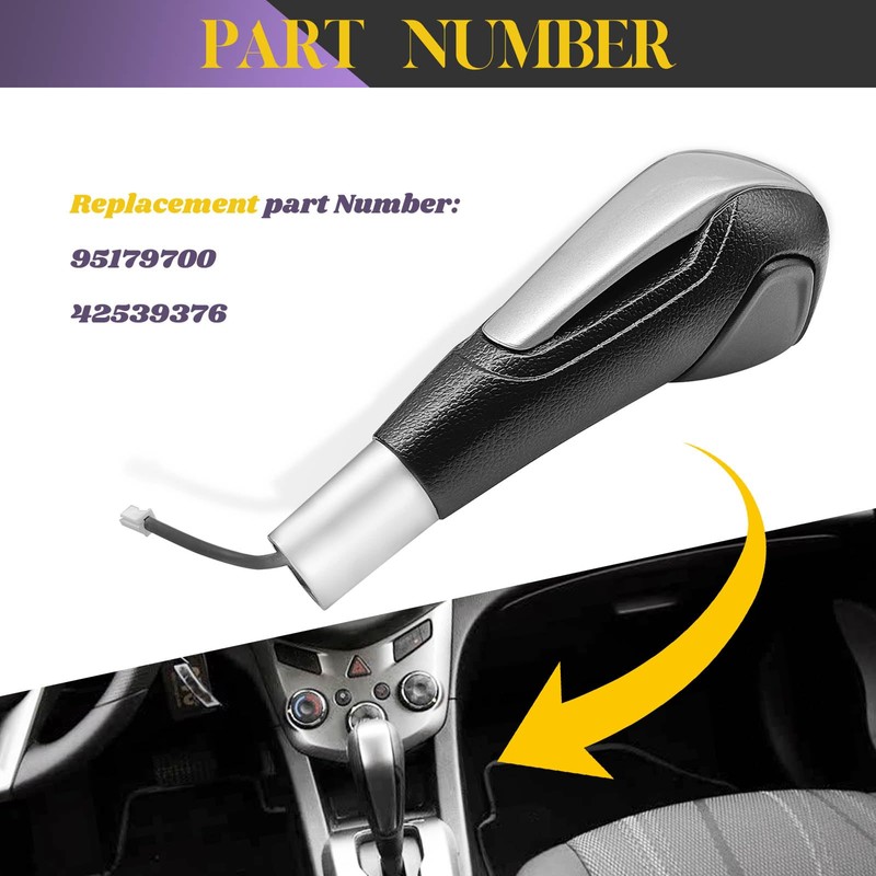 SYudwen Automatic Transmission Gear Shift Knob Handle Replace# 95179700 42539376